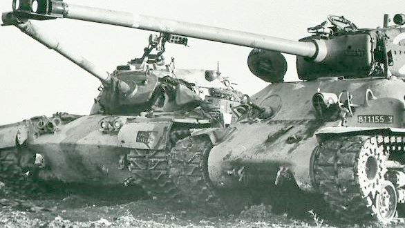 М51 и подбитый иорданский М48