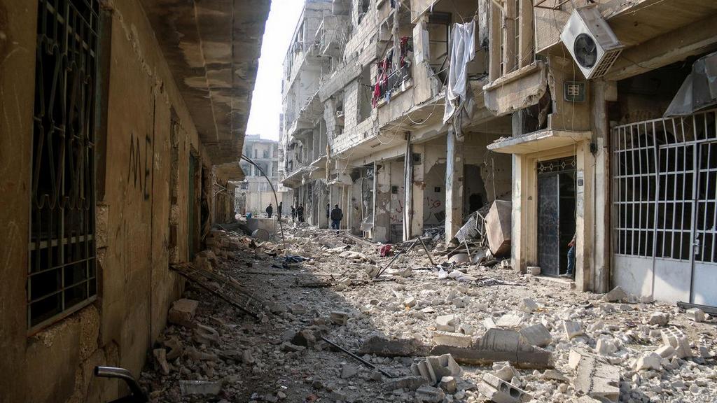 Улица в Восточной Гуте, гражданская война в Сирии