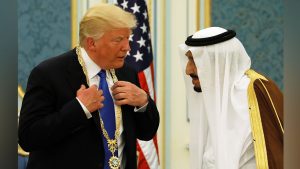 саудовский король  и Трамп
