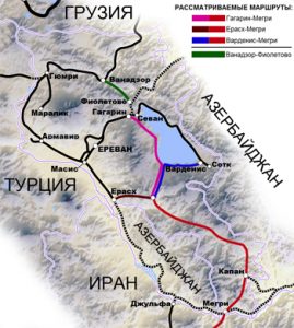 Граница армения иран карта