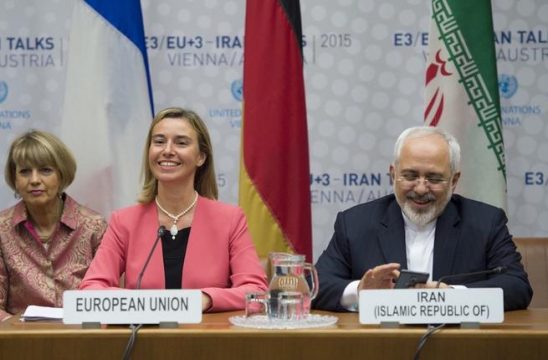 Главы дипломатии ЕС и Ирана Федерика Могерини и Джавад Зариф 