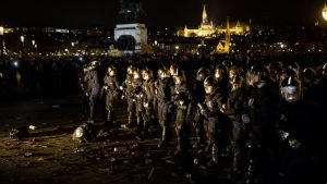протест митинг венгрия полиция