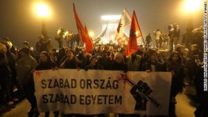 протесты в Венгрии 13 декабря 2018 года