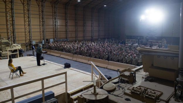 Трамп посетил базу США в Ираке