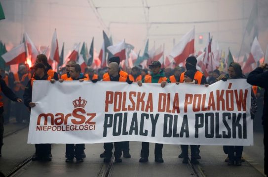 плакат: "Польша для поляков"