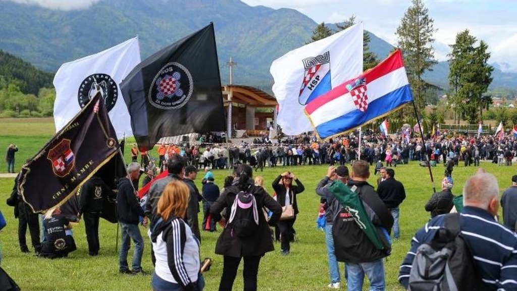 поминовение хорватских усташей в австрийском Блайбурге