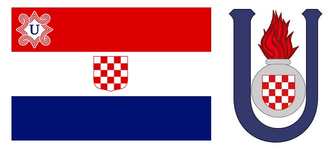 флаг и символ хорватских фашистов - усташей