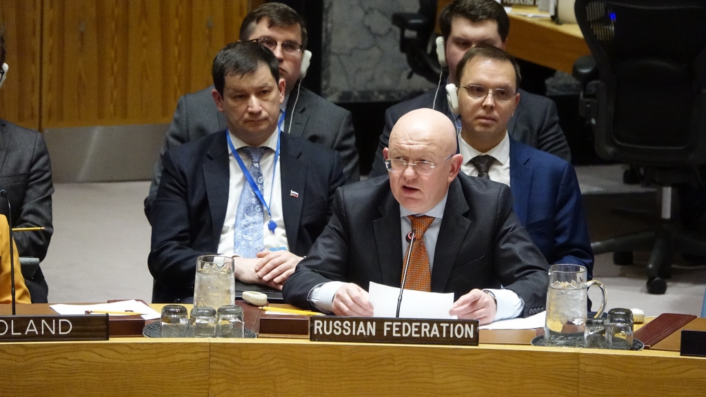 Василий Небензя в Совете безопасности ООН