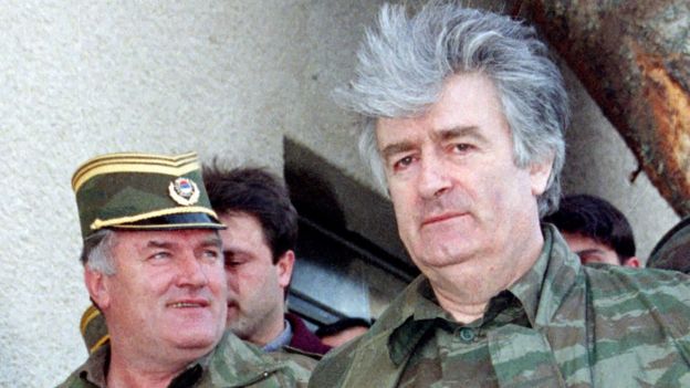сербский генерал Ратко Младич и Радован Караджич, 1995 год