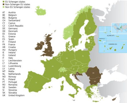 Шенгенская зона, Европа