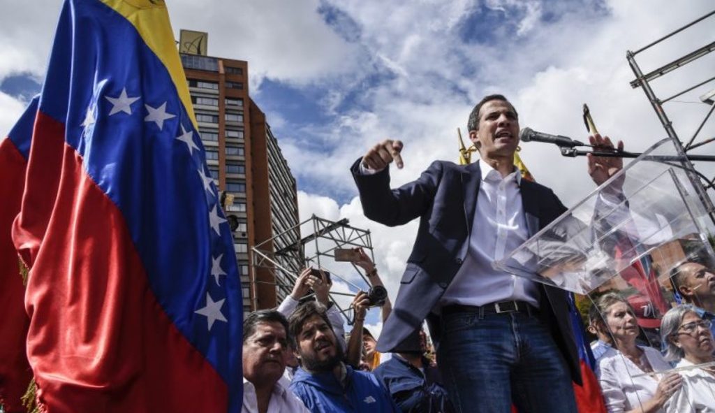 оппозиционер Хуан Гуайдо митингует в Венесуэле