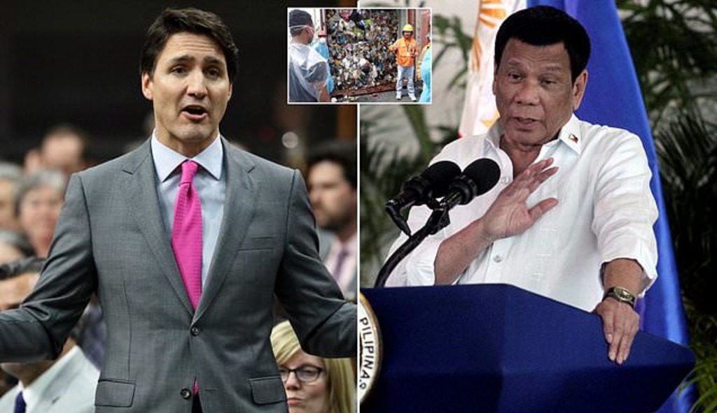 канадский премьер Джастин Трюдо и филиппинский президент Родриго Дутерте