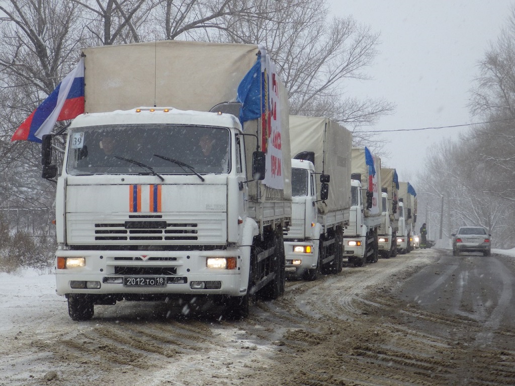 Завтра в Донбасс прибудет сотый юбилейный гумконвой МЧС России