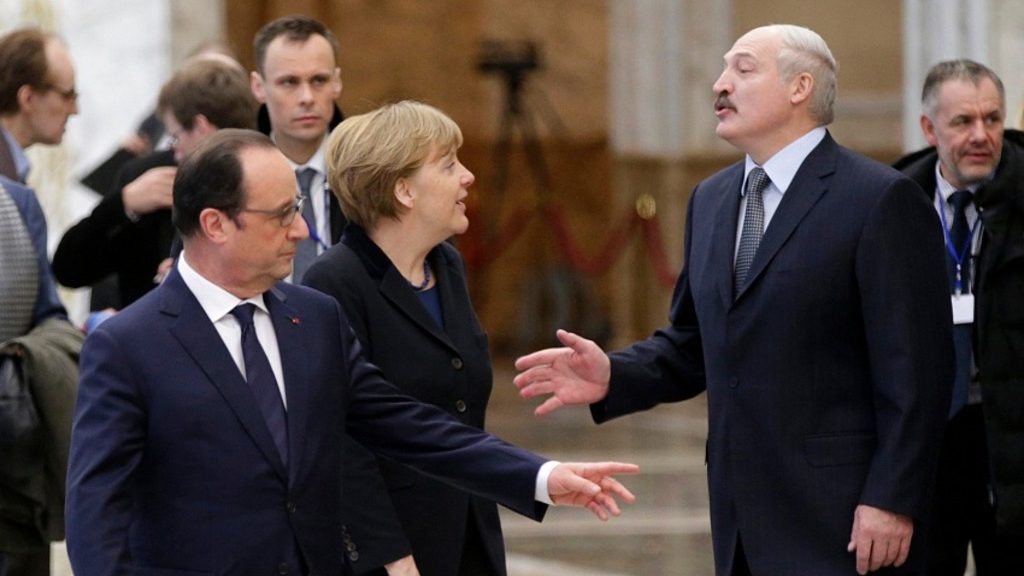 Олланд, Меркель и Лукашенко