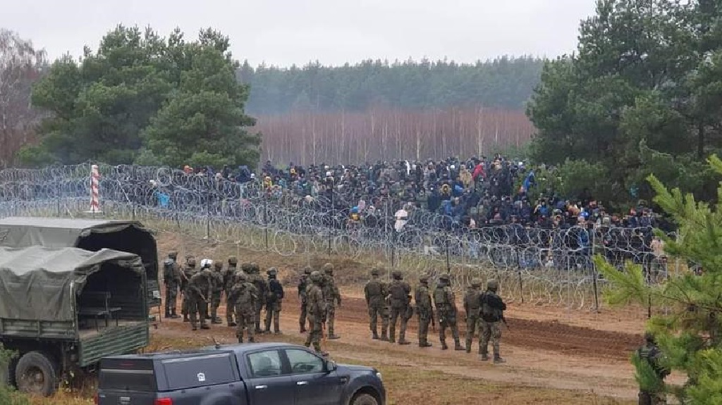 мигранты на границе Польши