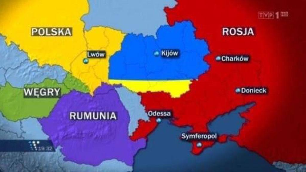 Экс-депутат Верховной Рады Илья Кива опубликовал польскую карту раздела Украины. Политик утверждает, что Запад планирует разделить Украину и Варшава угрожает территориальной целостности Украины.