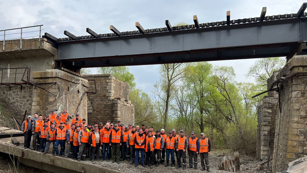Восстановление моста в Курской области