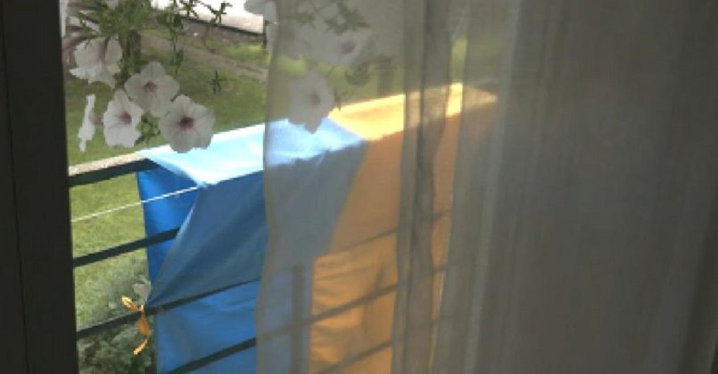 Жителю Риги забросали камнями дом за поставленный украинский флаг