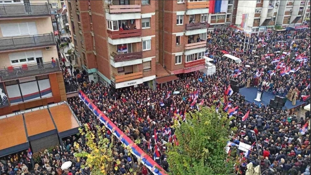 протест в Косовской Митровице