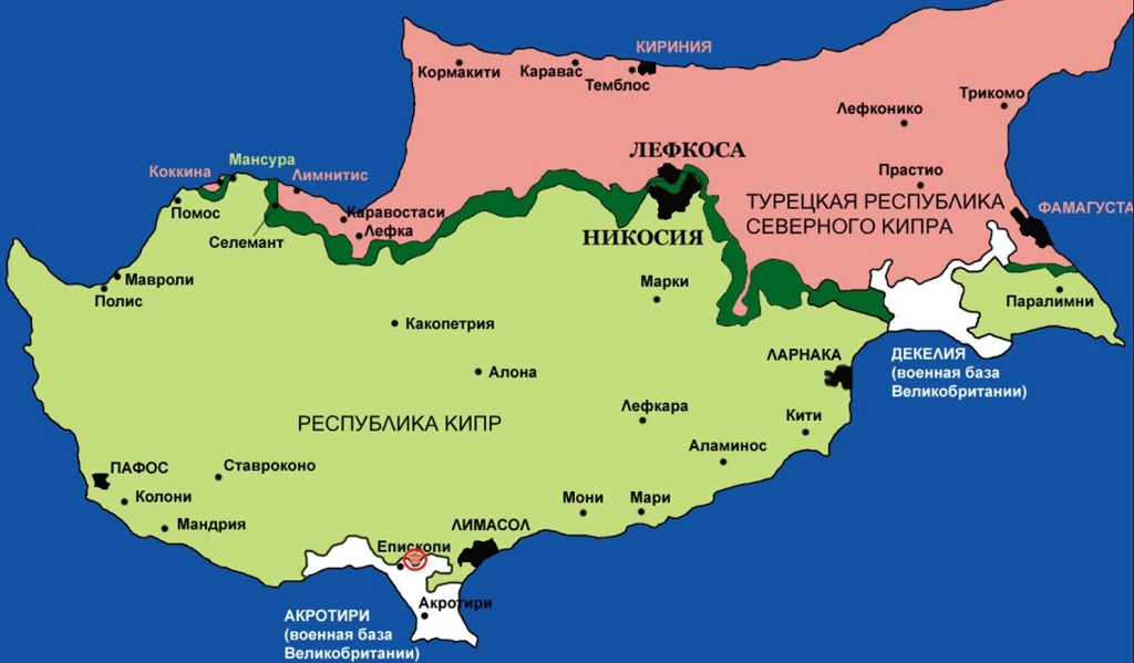 Кипр. карта