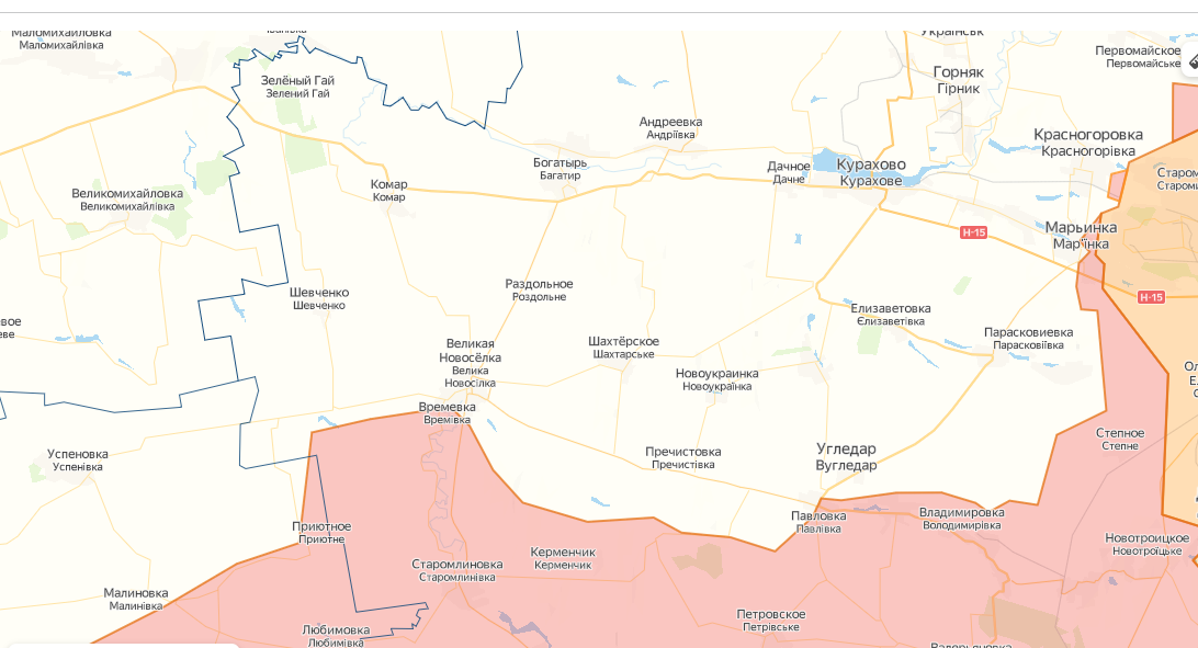 Союзные силы освободили Павловку.Обстановка на Угледарском направлении к 15 ноября