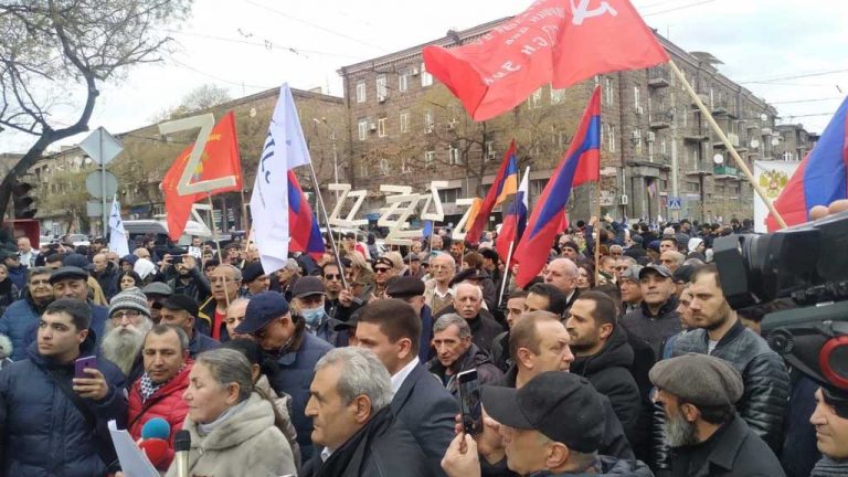 Митинг в поддержку России состоялся в Ереване