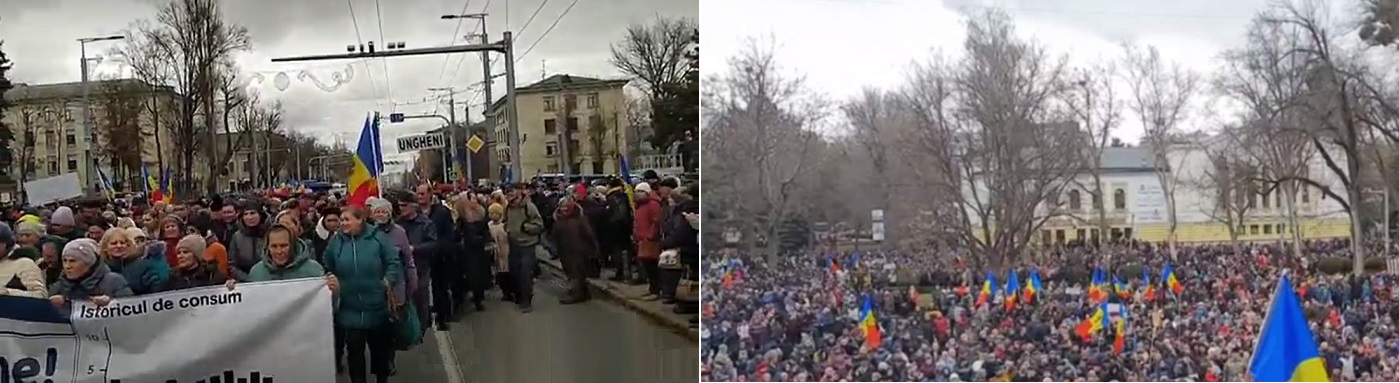 митинг в Молдове против политики команды Майи Санду 