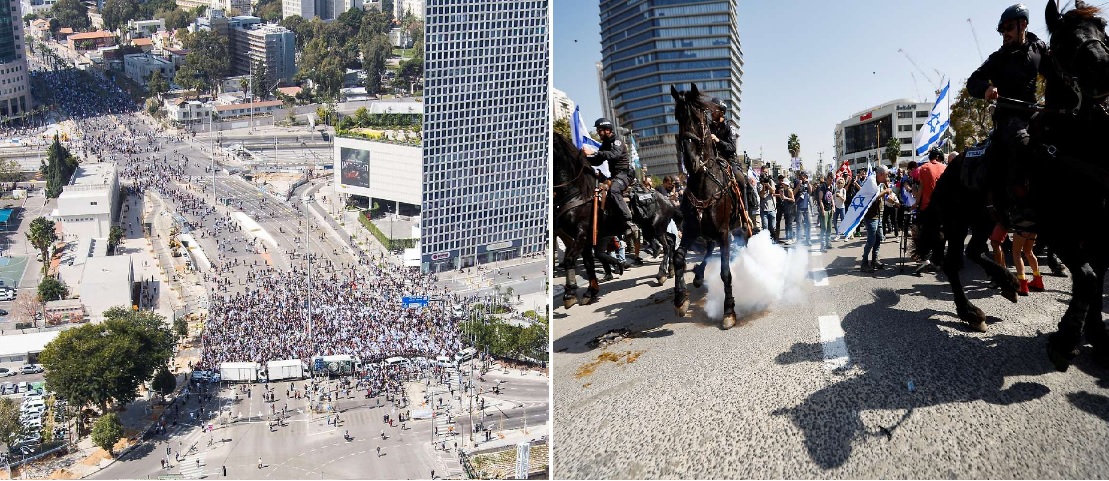 полиция разогнала протест в Израиле, 1 марта 2023