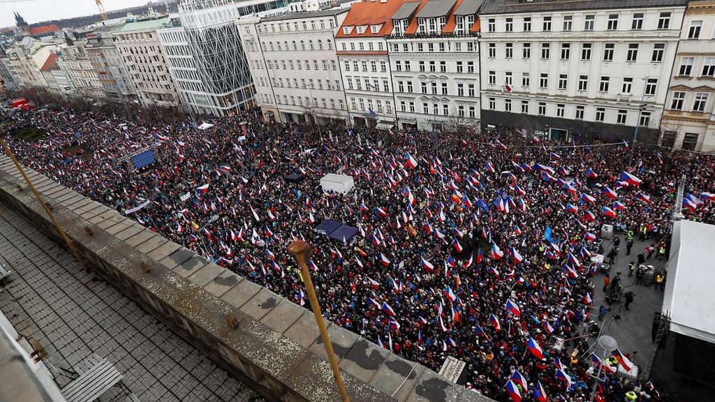 митинг в Чехии март 2023