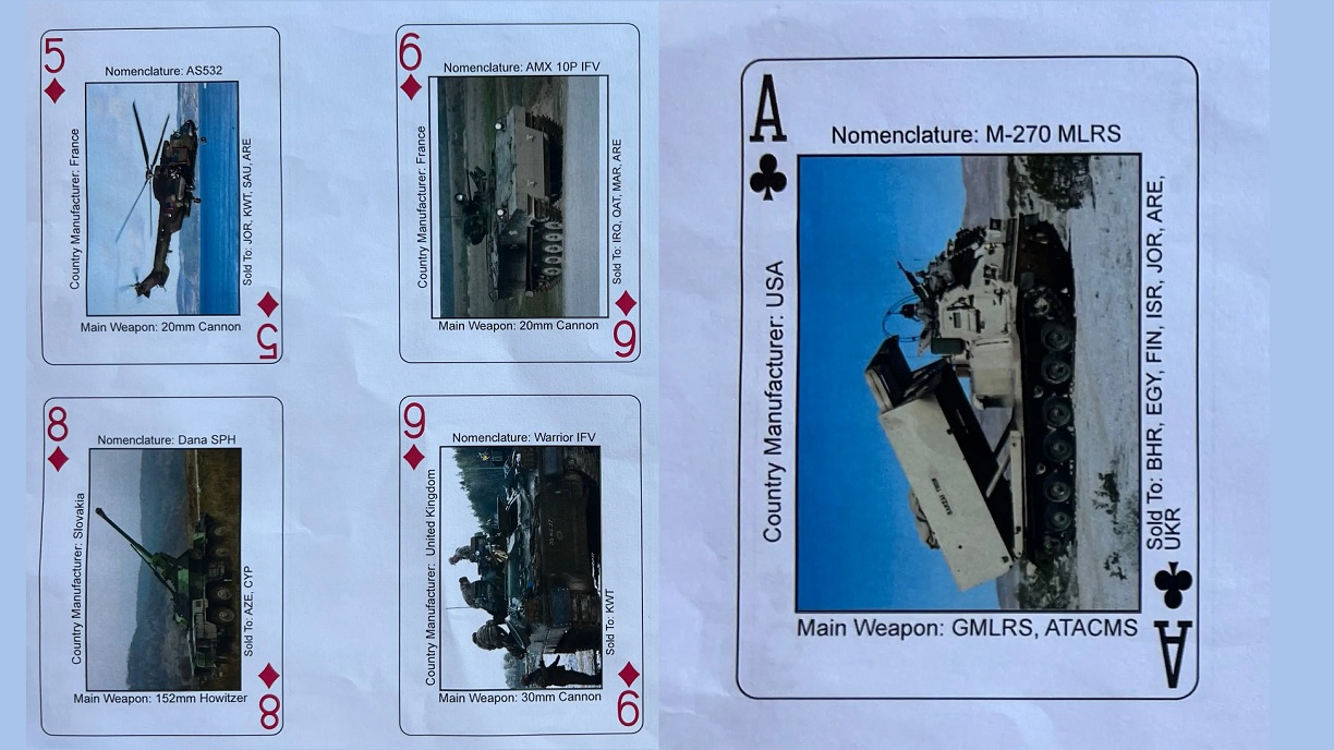 Пентагон выпустил игральные карты с изображением оружия НАТО