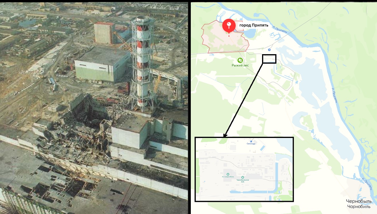 авария на Чернобыльской АЭС, разрушенный блок