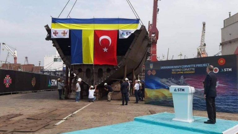Второй корвет типа Ada для ВМС Украины заложили на верфях Стамбула в Турции