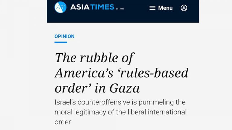 Действия Израиля в секторе Газа подрывают американский миропорядок – Asia Times