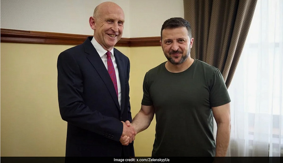 Британский министр обороны Джон Хили и Владимир Зеленский