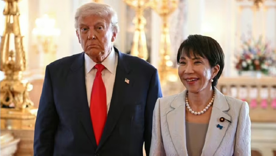 Дональд Трамп и Санаэ Такаити, фото: Getty