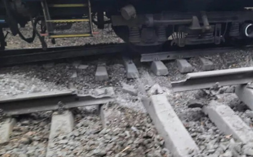 Повреждение ж/д полотна в Польше
