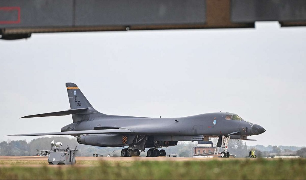 Бомбардировщик B-1 Lancer на базе В Британии. Фото © APA/AFP/Justin Tallis